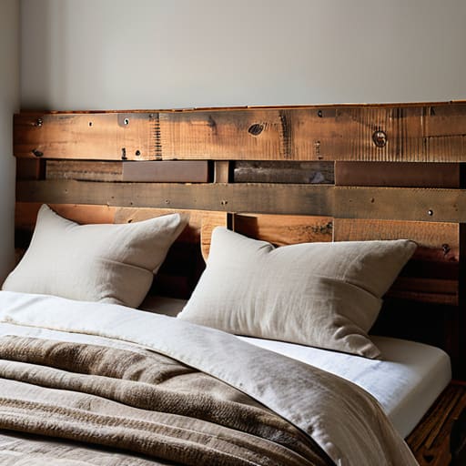 Cozy bedroom with The Rustic Pallet Backdrop.