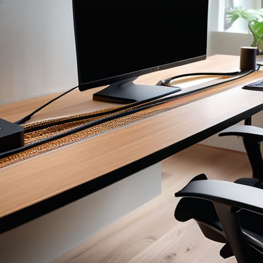 Cable management DIY to organize cords.