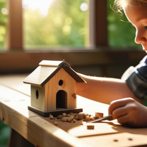 How to build a birdhouse with kids.