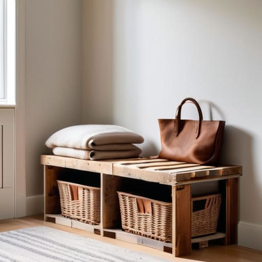 The Organized Mudroom Bench for entryway storage.
